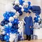 Graduation Balloon Arch Kit 2026 Blue White Silver Balloon Garland with Star Foil Balloons for Congrats Grad, Prom, Retirement, Wedding, Birthday & Baby Shower Decorations
